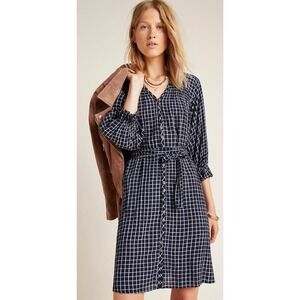 Anthropologie Maeve‎ Women's Sara Smocked Shirtdress Size XSMALL P